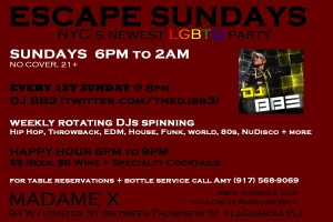 Escape Sundays - Main Bar @ Madame X - Main Bar | New York | New York | United States