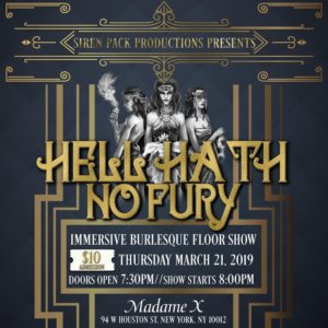 Hell Hath No Fury Immersive Burlesque Show @ Top Bar - Madame X