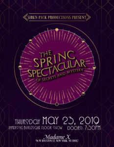 Siren Pack Productions presents: The Spring Spectacular of Secrets and Mystery @ Madame X - Top Bar
